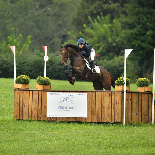 Rosie Napravnik, Offtrack Sport Horses, competing in three day eventing with horse