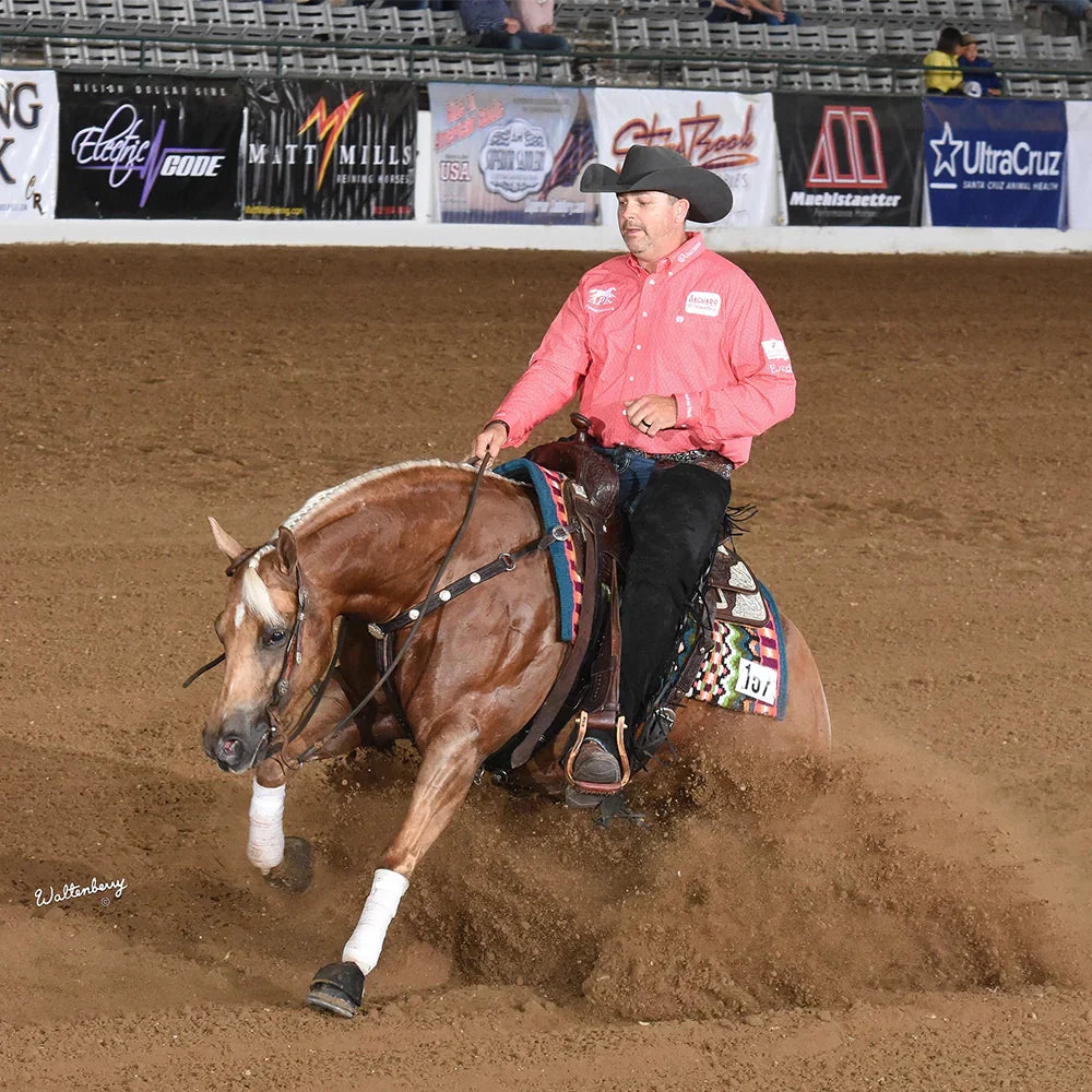 Sam Schaffhauser, a NRHA, AQHA, and NSBA Professional riding