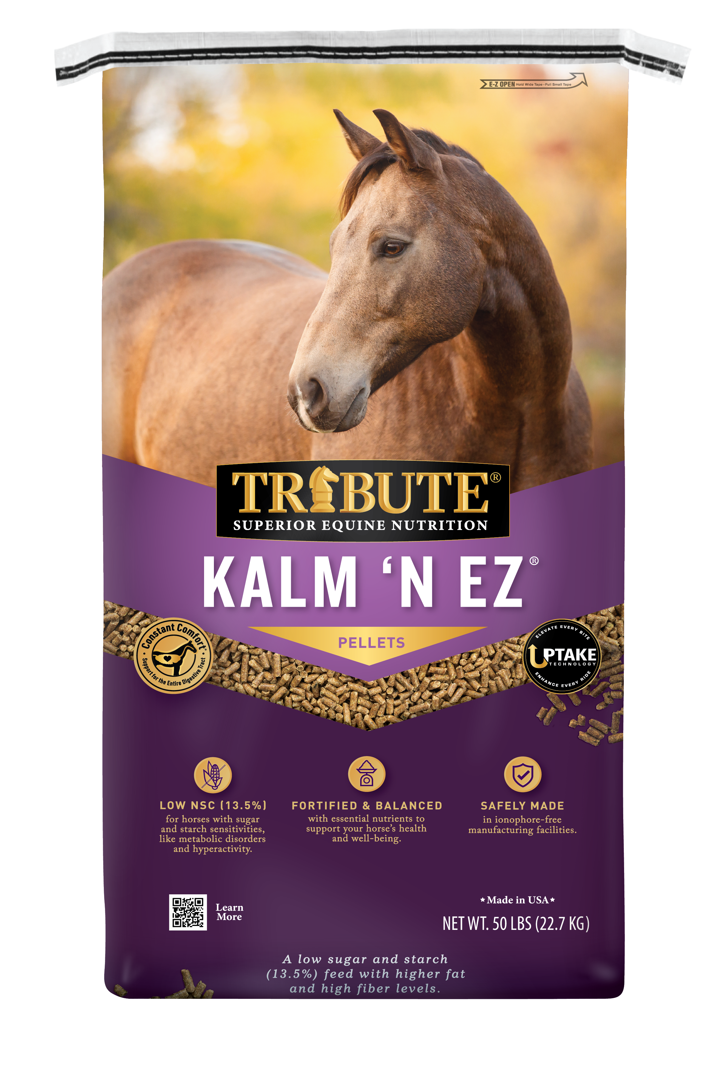 Tribute Kalm 'N EZ: Premium Low Starch Horse Feed