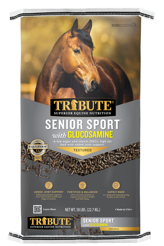 Senior Sport® with Glucosamine, Textured High Fat Horse Feed