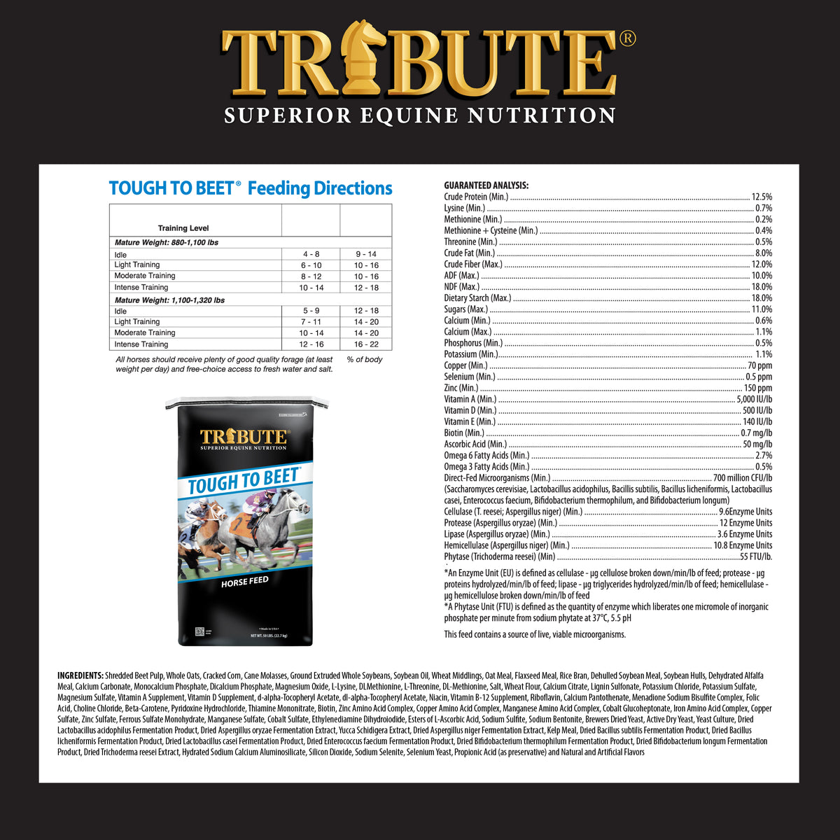 Tough To Beet® Horse Feed, Textured Feed for Race Horses