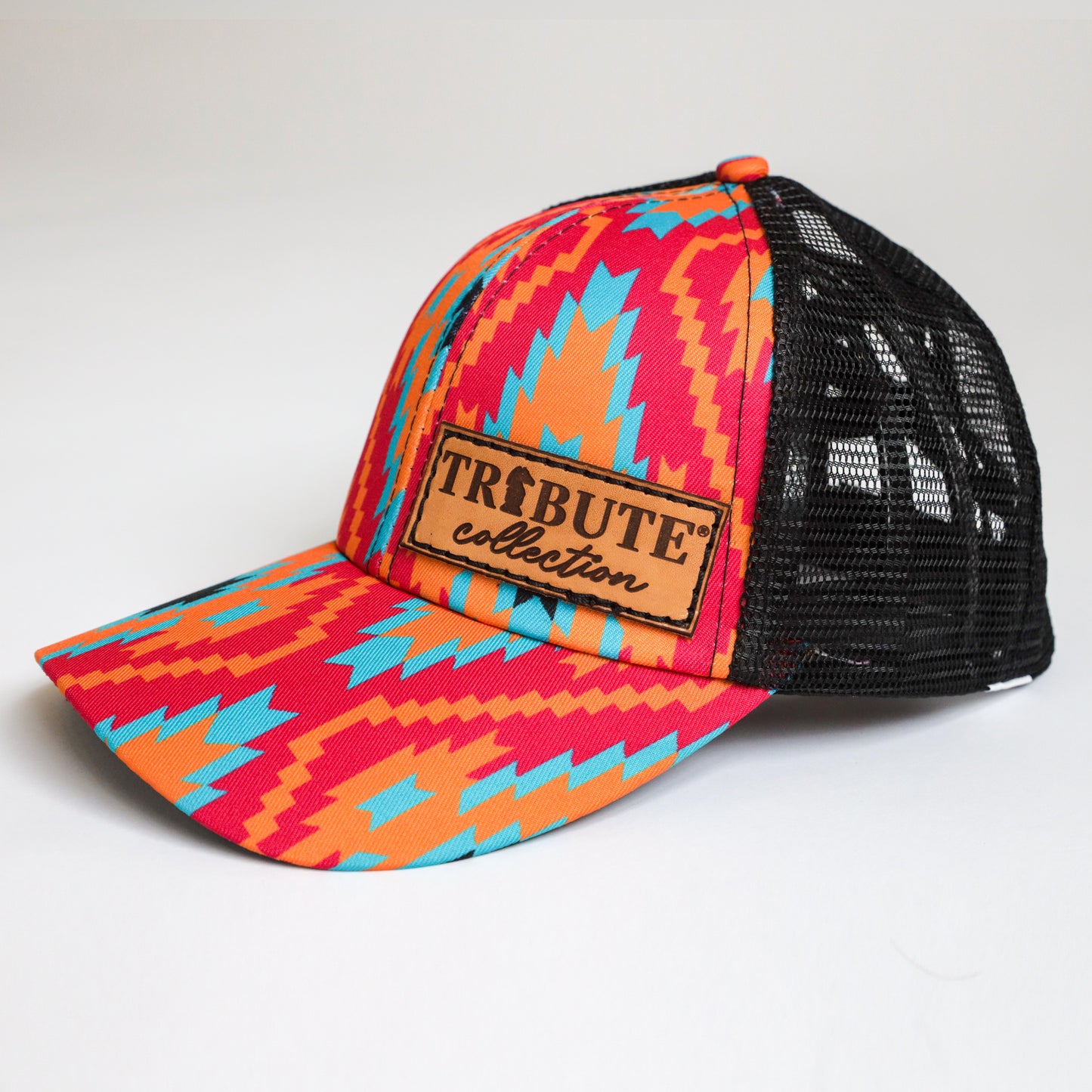Tribute Collection™ Leather Patch Ball Cap - Aztec