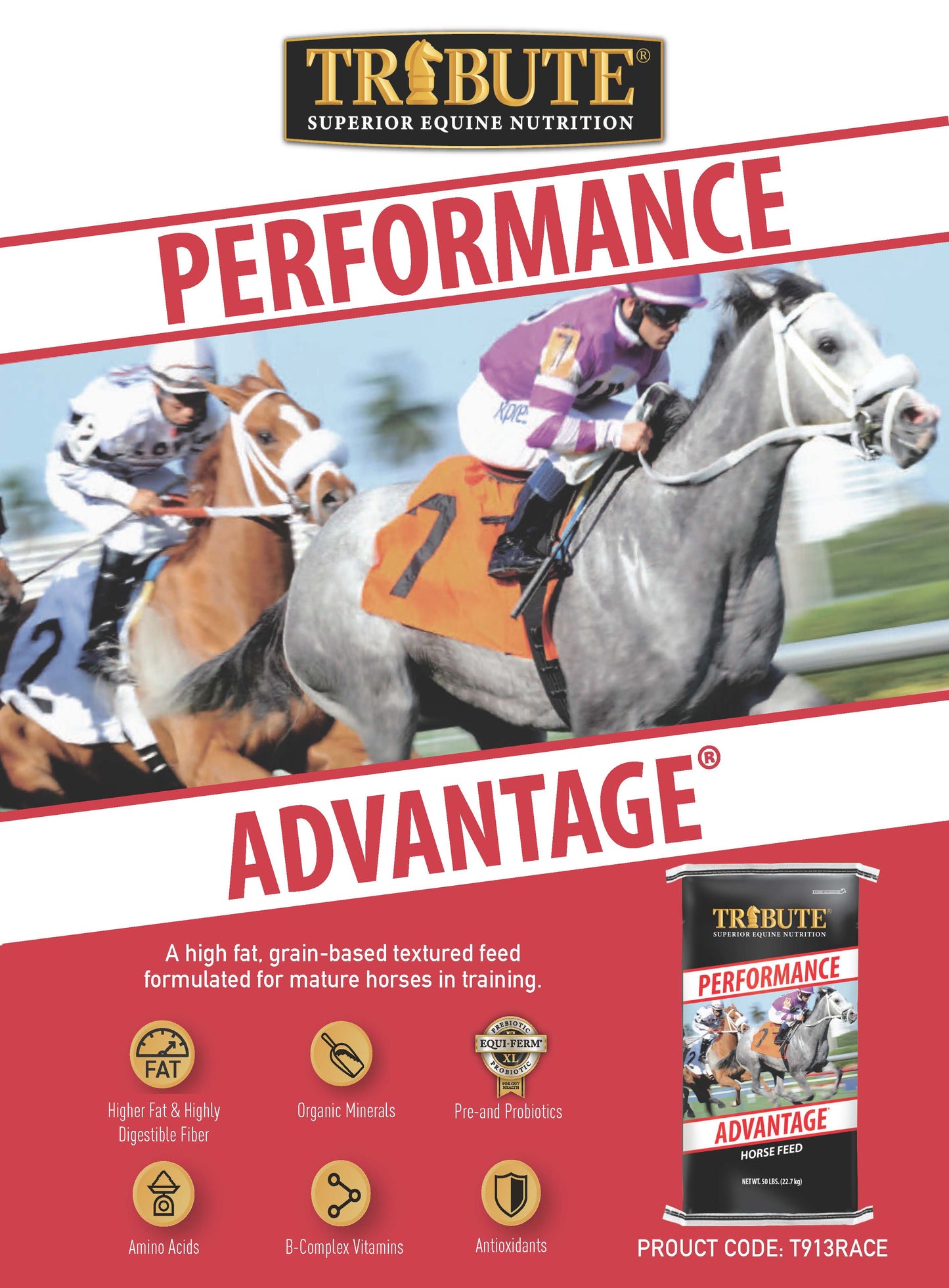Performance Advantage®, Textured Feed for Race Horses