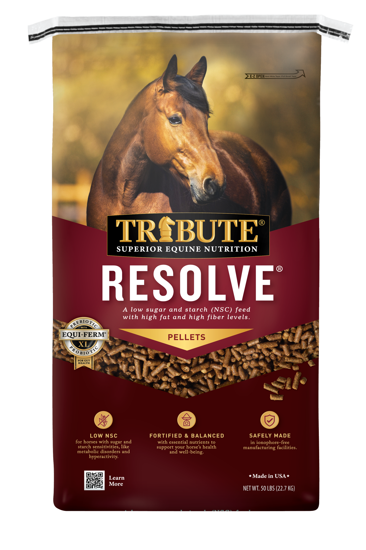 Resolve®, Pelleted, Low NSC, High Fat, High Fiber Feed