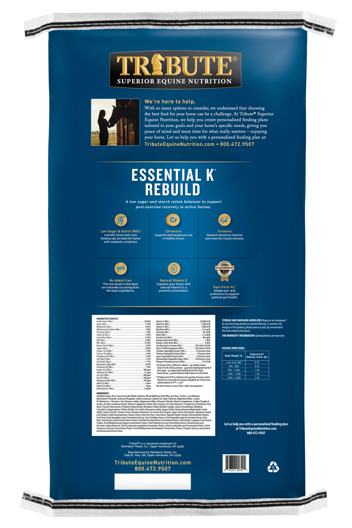 Essential K® Rebuild with Turmeric & Chromium for Horses | Tribute®