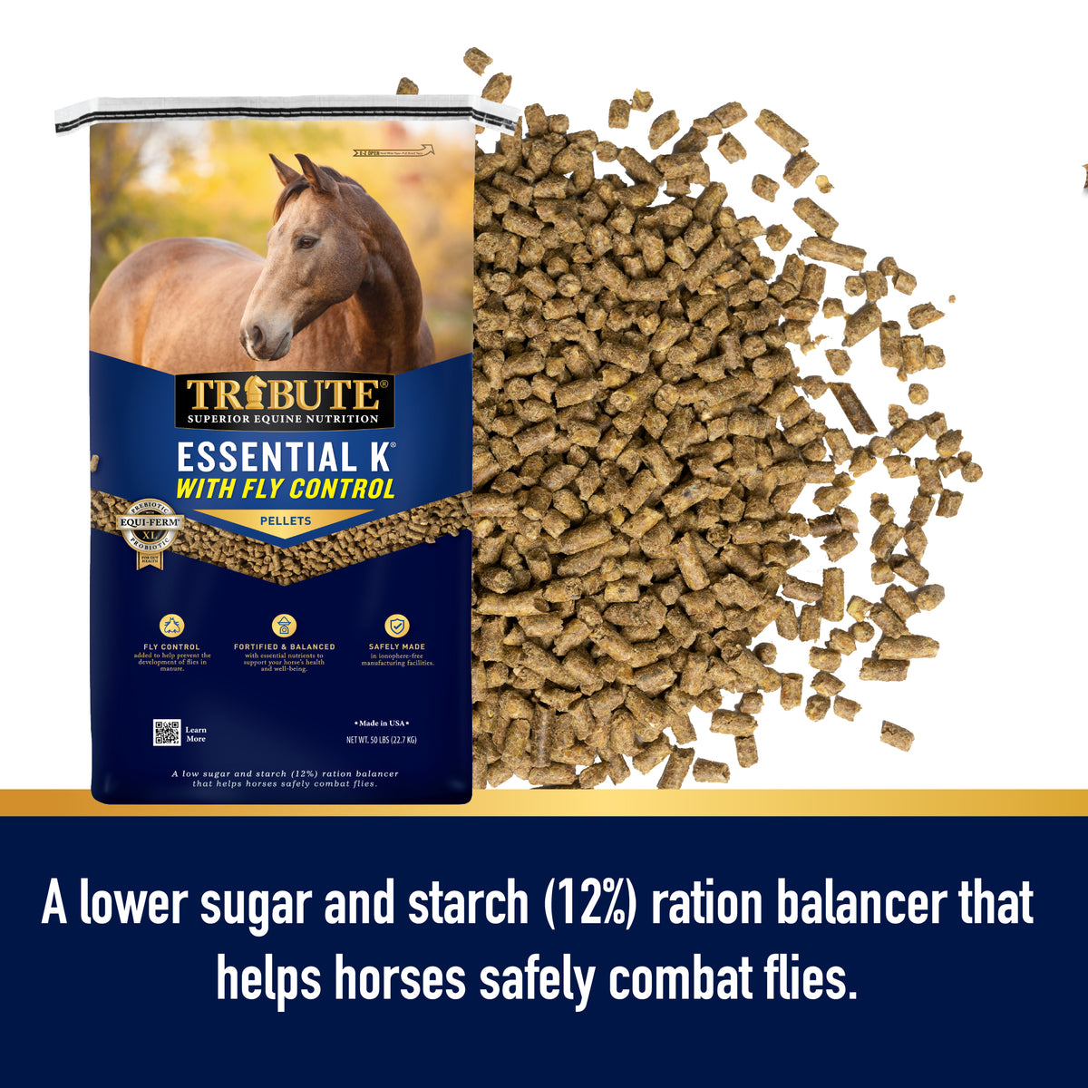 Essential K® with Fly Control, Pelleted, Low NSC Ration Balancer