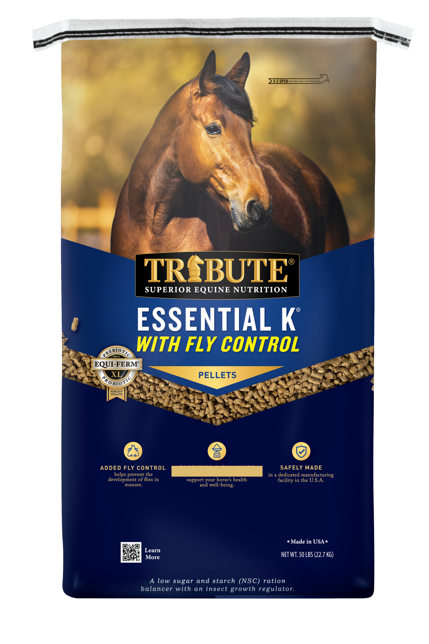 Essential K® with Fly Control, Pelleted, Low NSC Ration Balancer