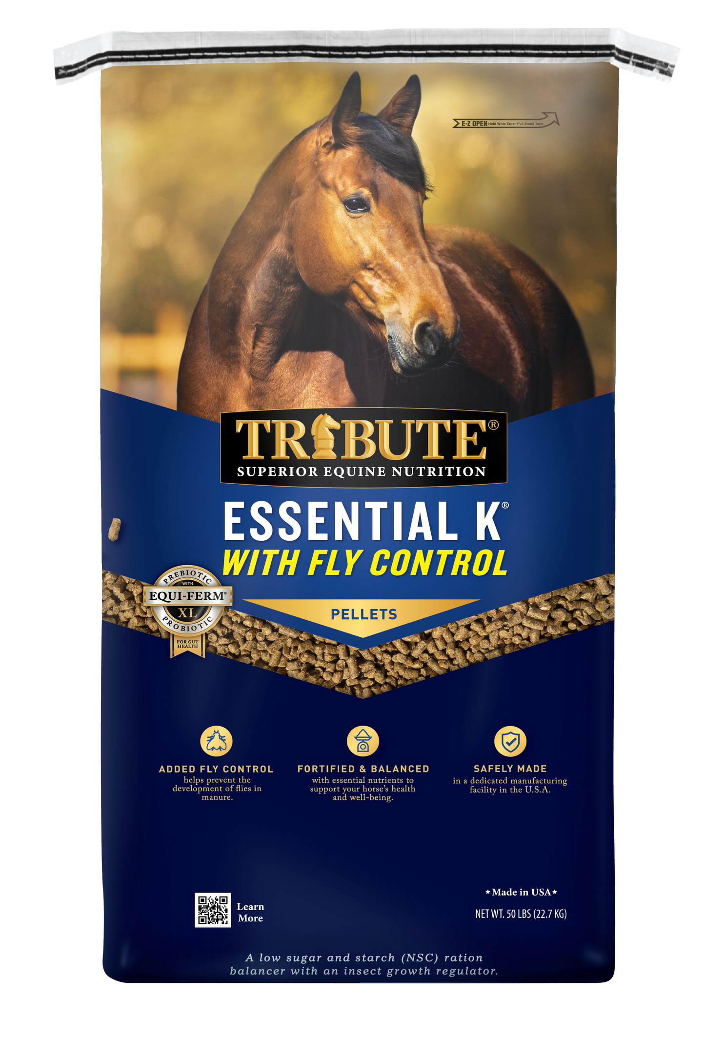 Essential K® with Fly Control, Pelleted, Low NSC Ration Balancer