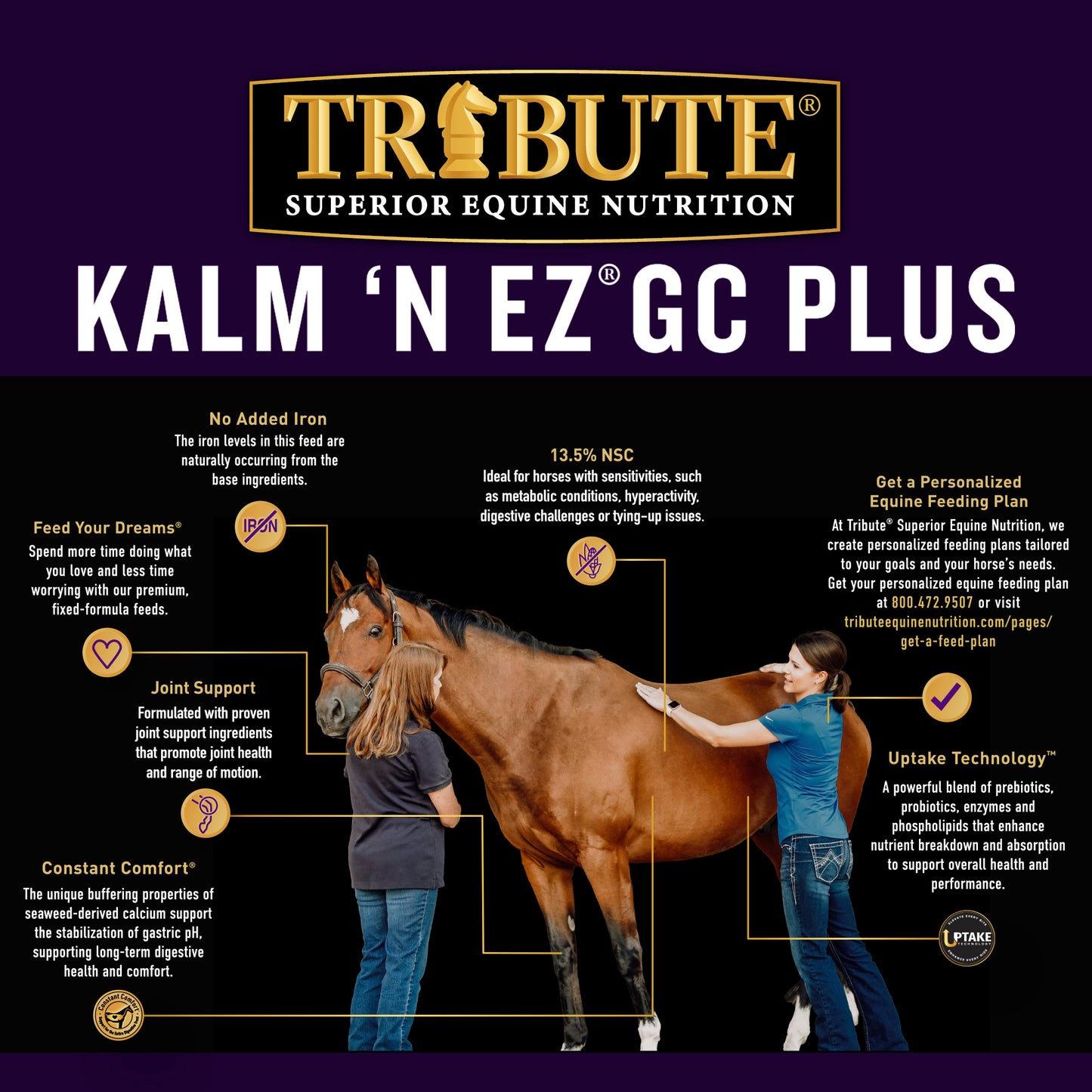 Kalm 'N EZ® GC Plus, Low NSC Feed with Joint Support