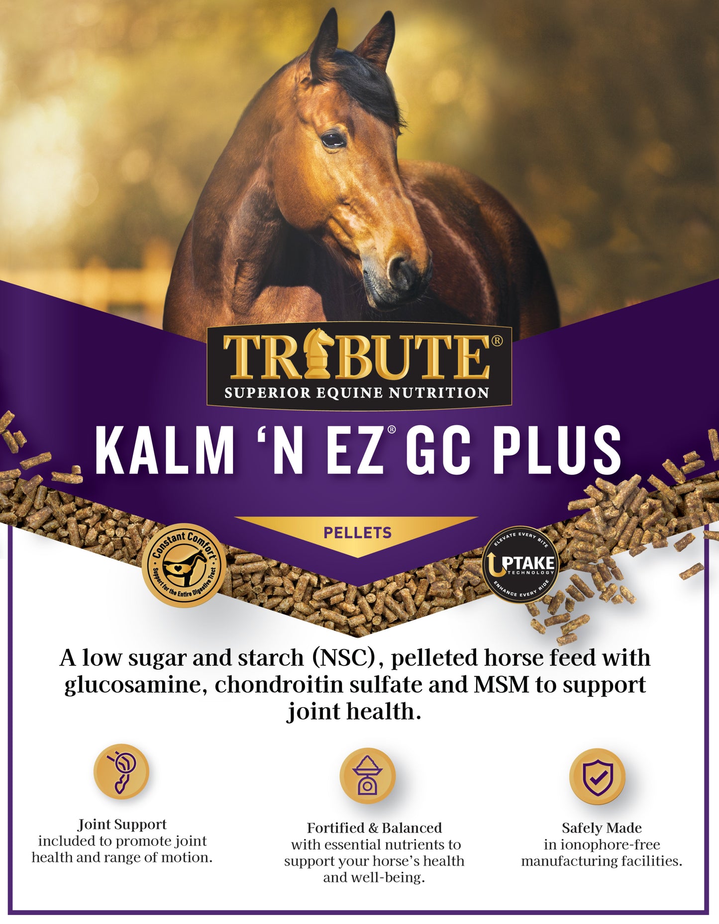 Kalm 'N EZ® GC Plus, Low NSC Feed with Joint Support