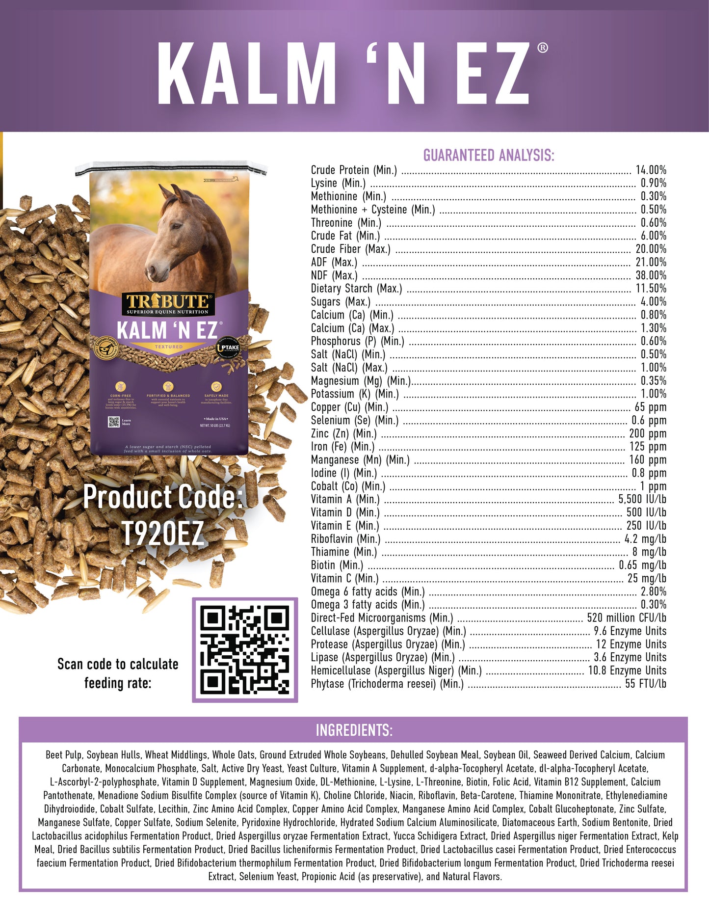 Kalm 'N EZ® Textured, Low NSC Feed
