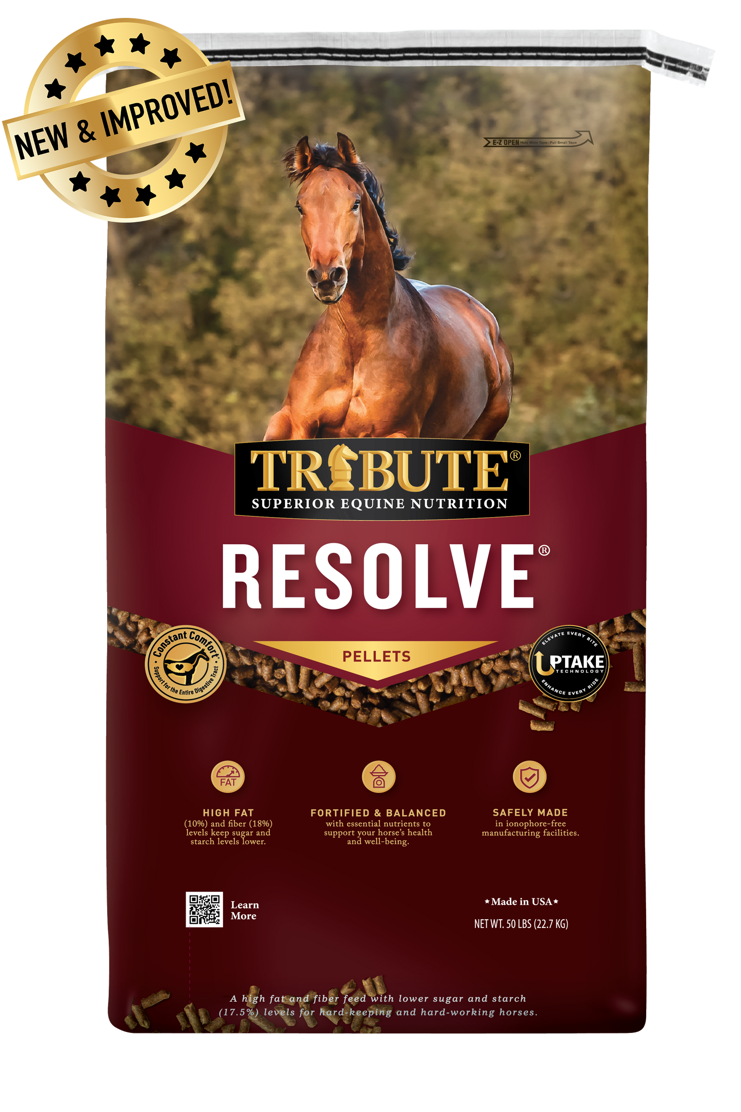 Resolve®, Pelleted, Low NSC, High Fat, High Fiber Feed
