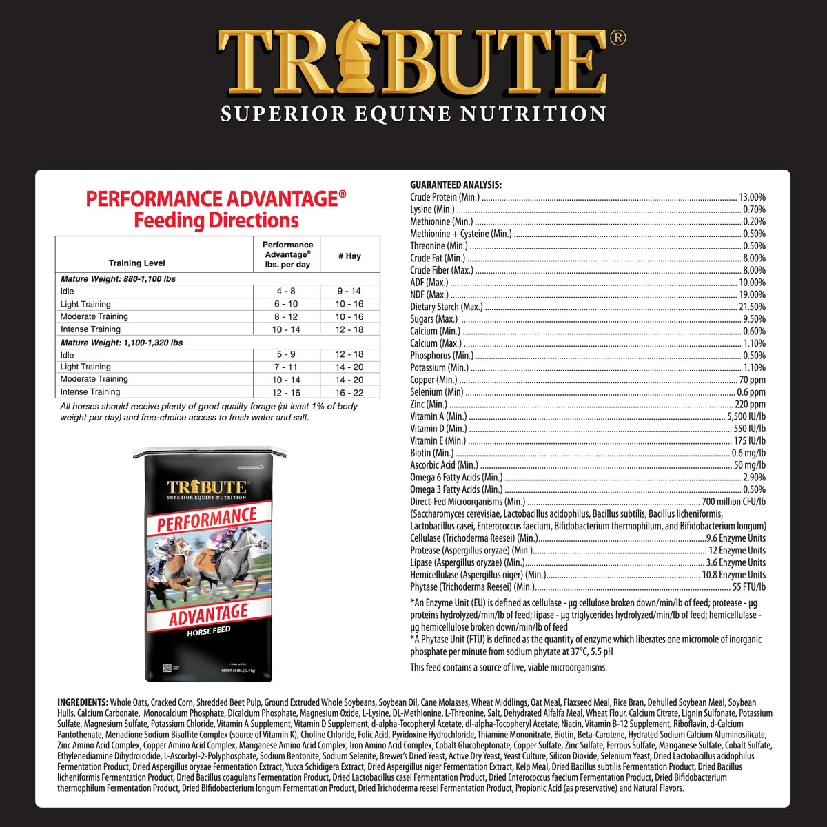 Performance Advantage®, Textured Feed for Race Horses