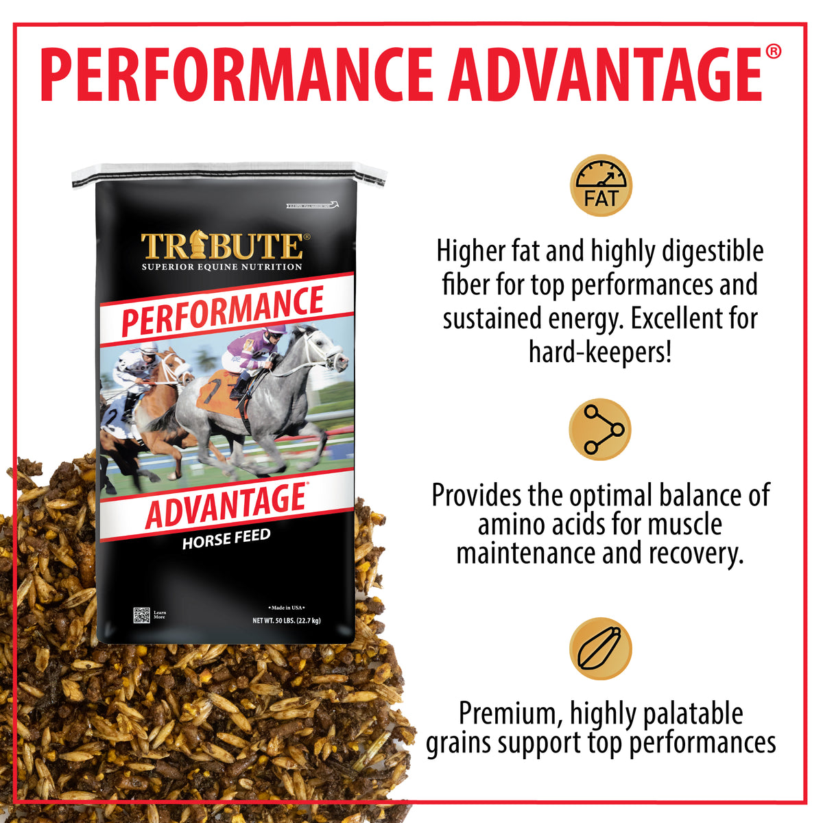 Performance Advantage®, Textured Feed for Race Horses
