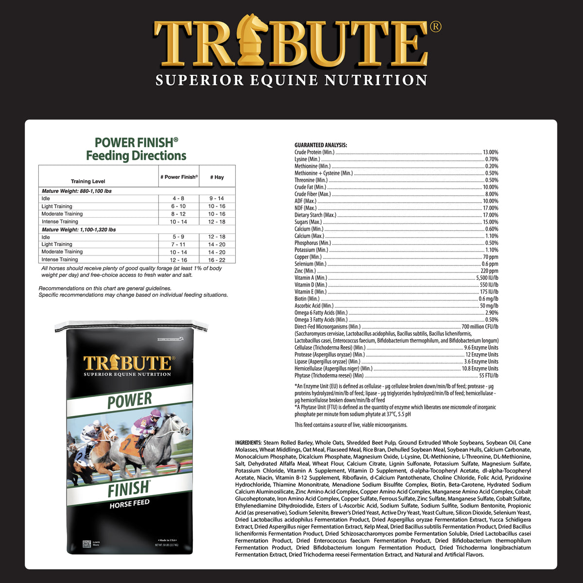 Power Finish®, Textured, Corn-Free Feed for Race Horses