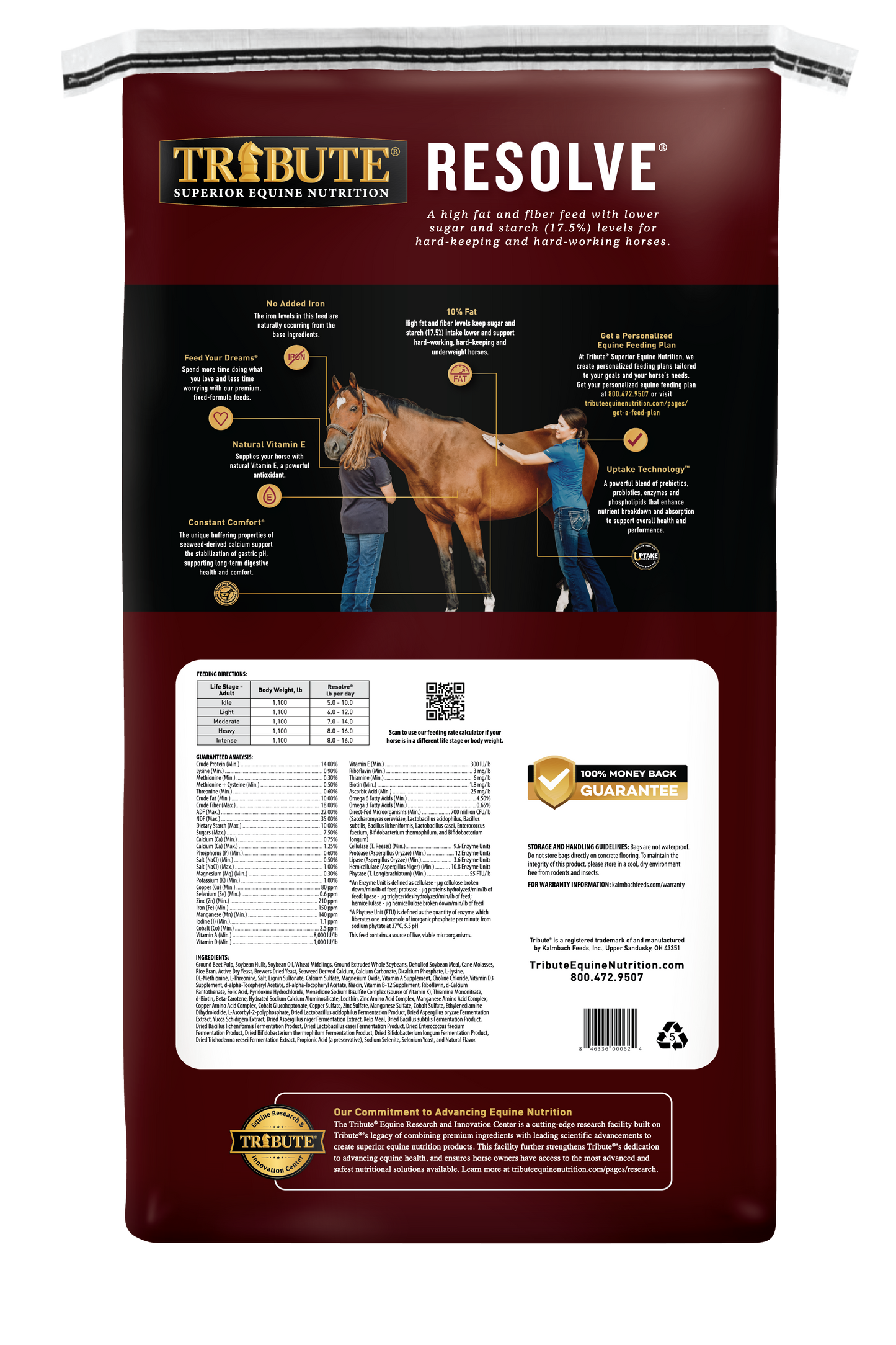 Resolve®, Pelleted, Low NSC, High Fat, High Fiber Feed