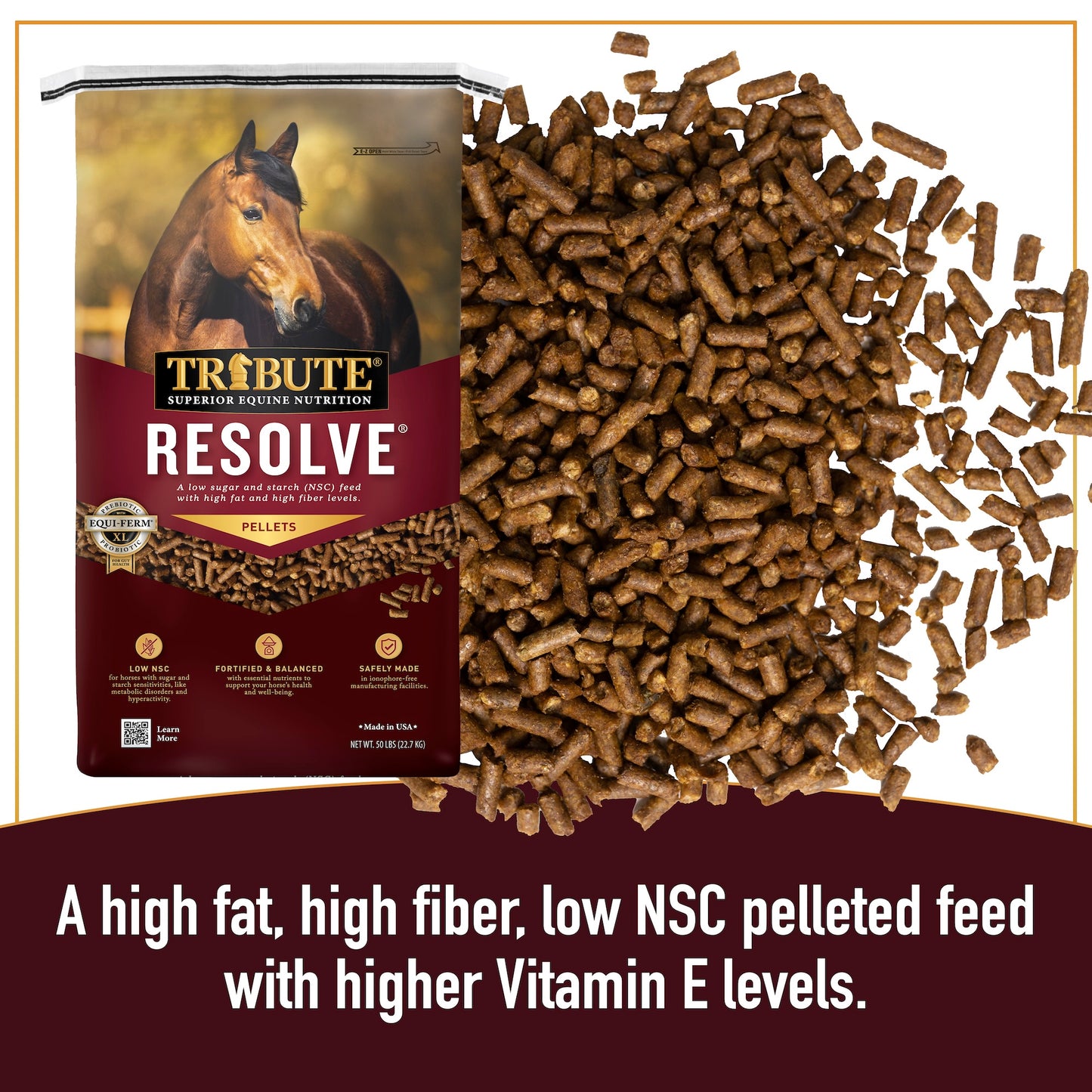 Resolve®, Pelleted, Low NSC, High Fat, High Fiber Feed