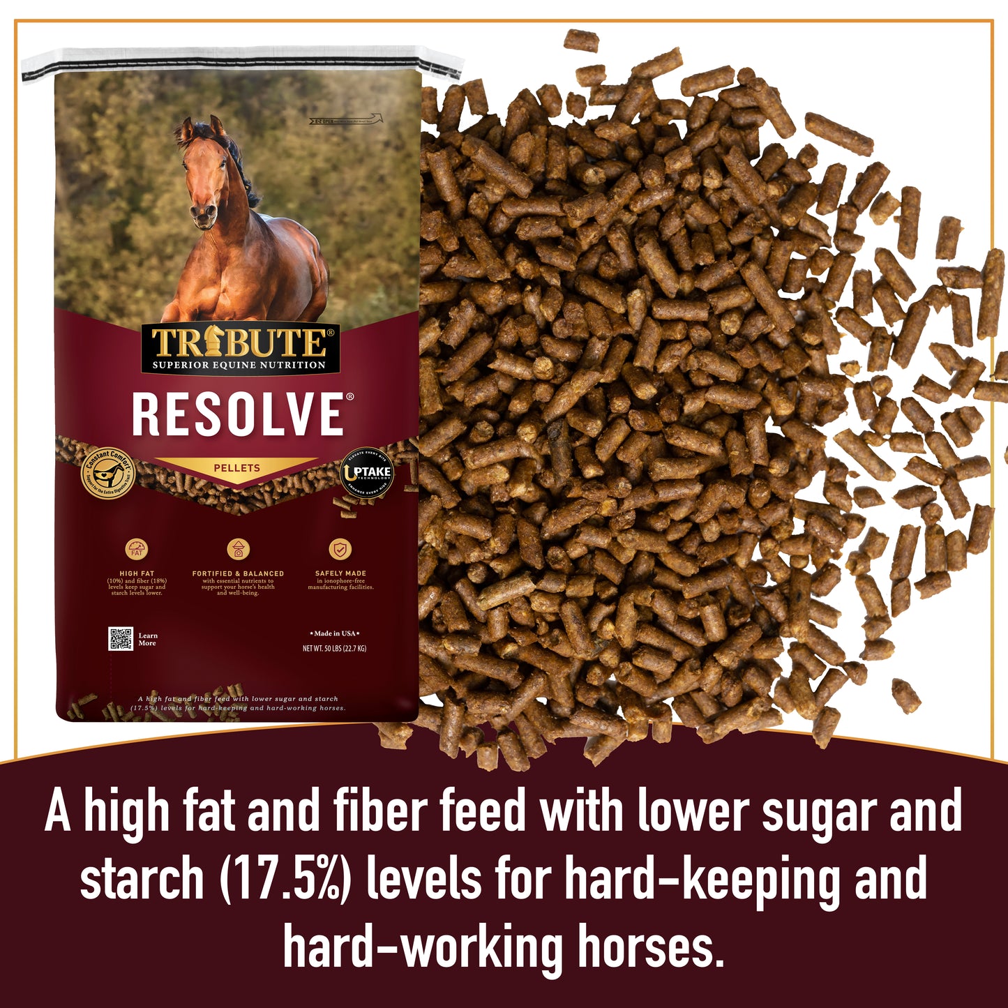 Resolve®, Pelleted, Low NSC, High Fat, High Fiber Feed