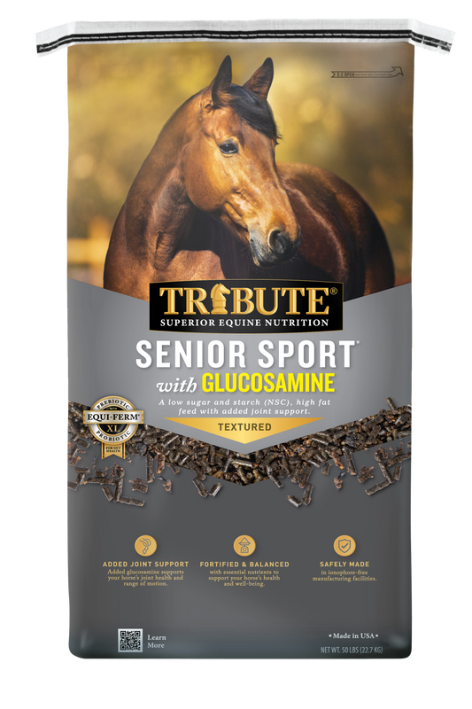 Senior Sport® with Glucosamine, Textured High Fat Horse Feed