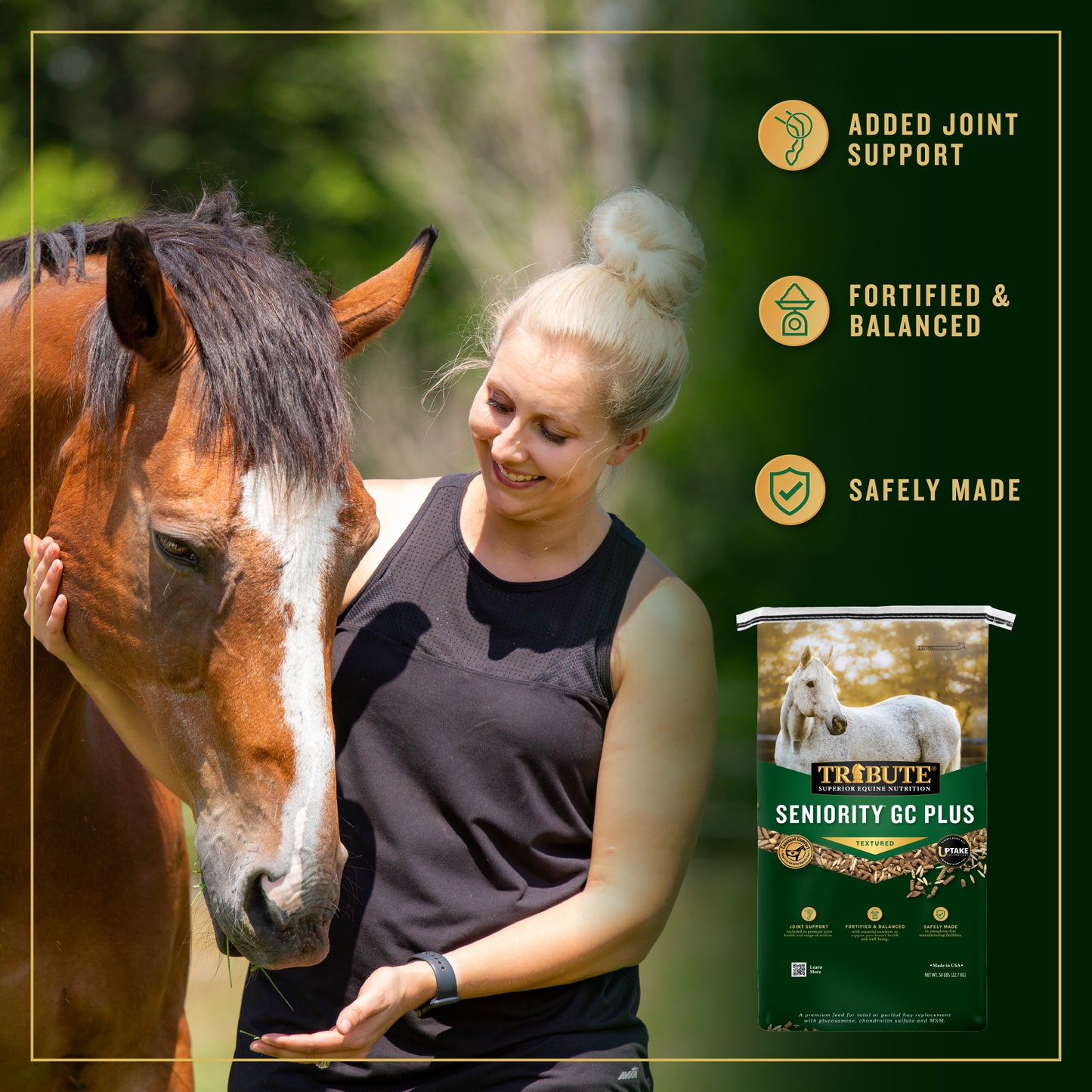 Seniority® GC Plus Horse Feed, Textured, Hay Replacement Feed with Joint Support