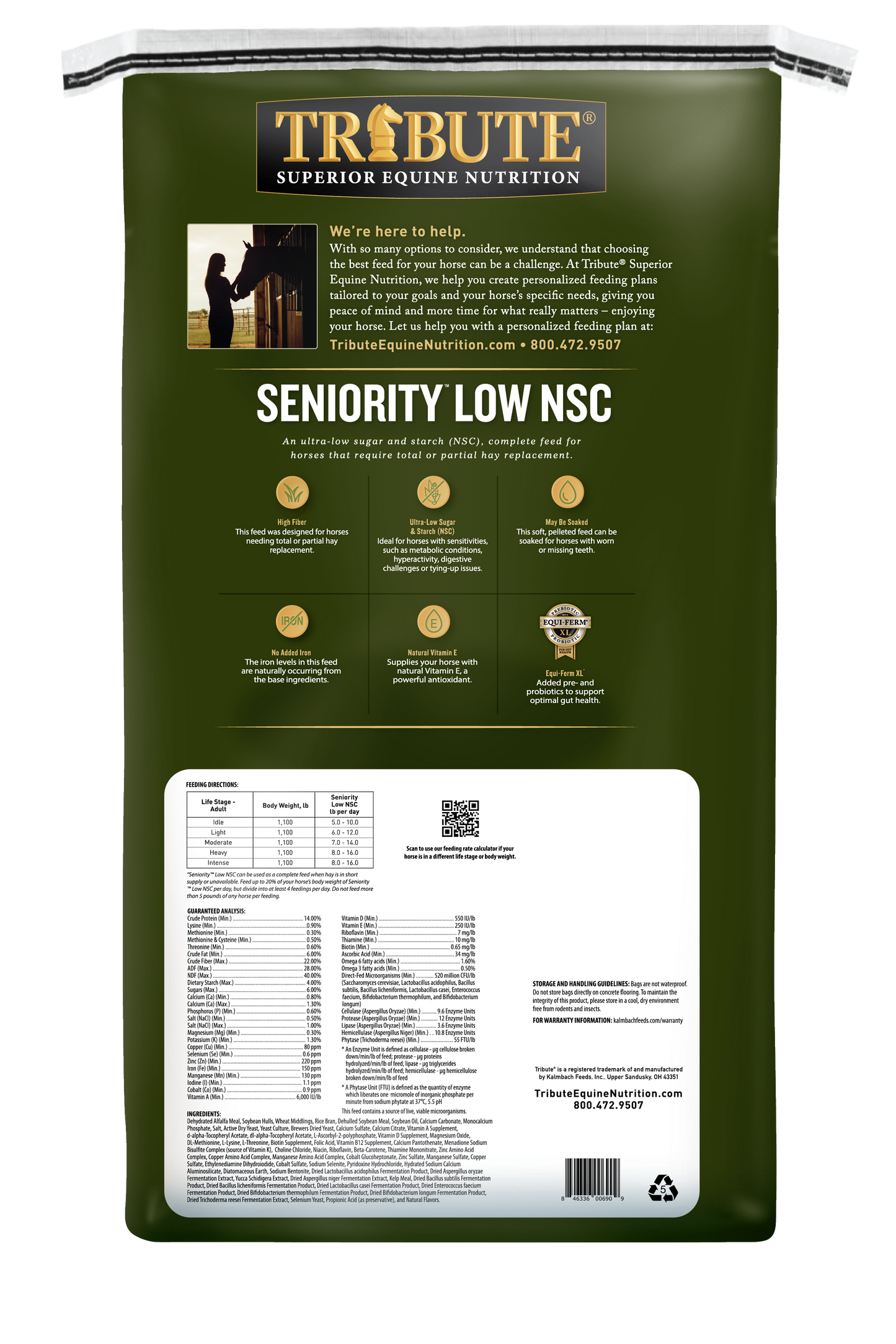 Seniority® Low NSC (10%), Horse Feed
