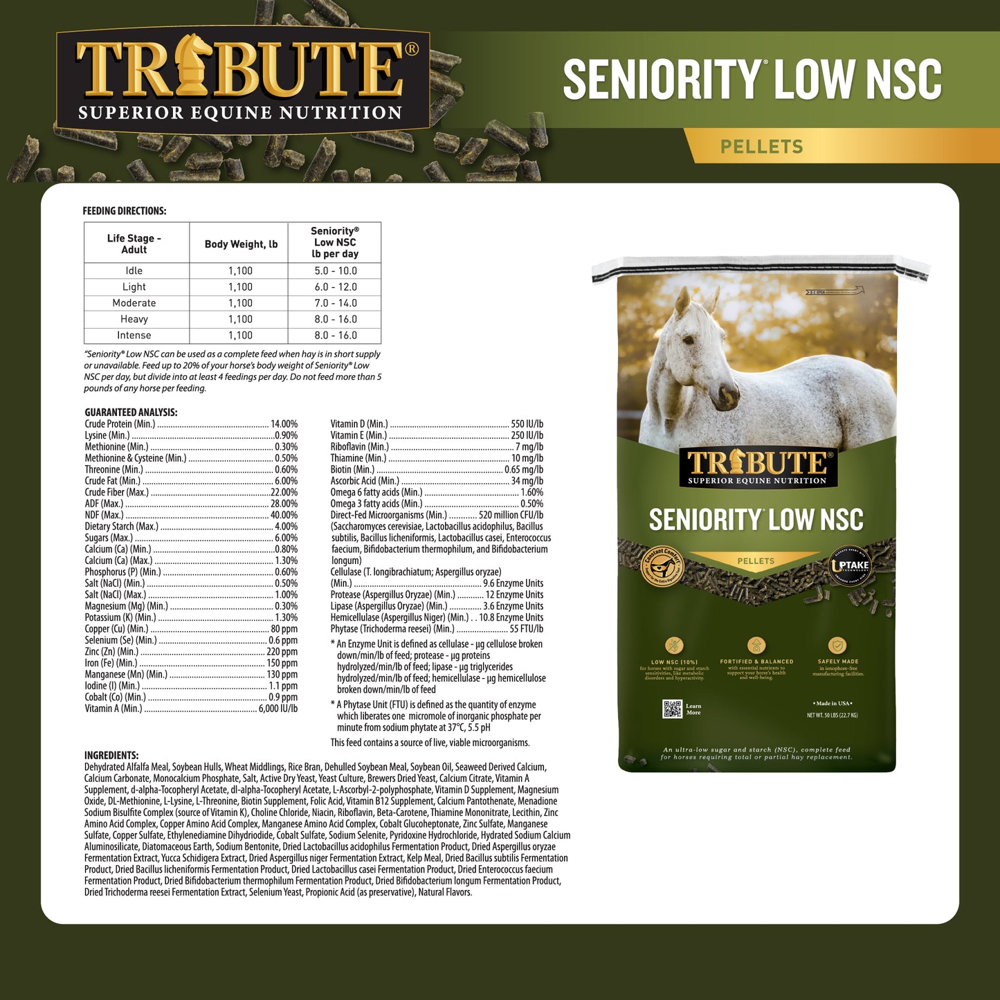 Seniority® Low NSC (10%), Horse Feed