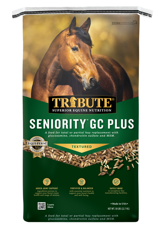 Seniority® GC Plus Horse Feed, Textured, Hay Replacement Feed with Joint Support