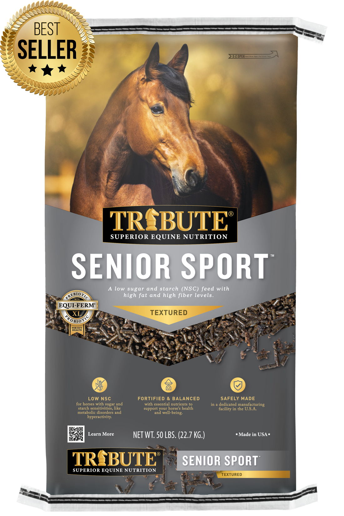 Senior Sport®, Textured, Low NSC, High Fat, High Fiber Feed Tribute