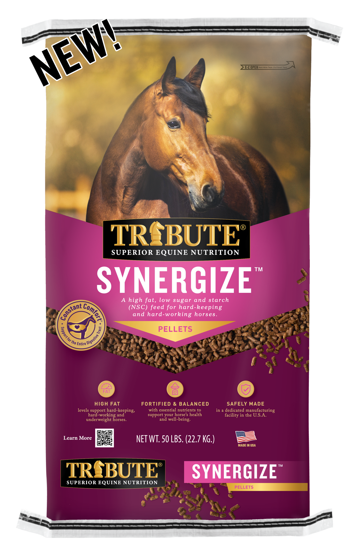 Synergize™ Low NSC, High Fat Horse Feed