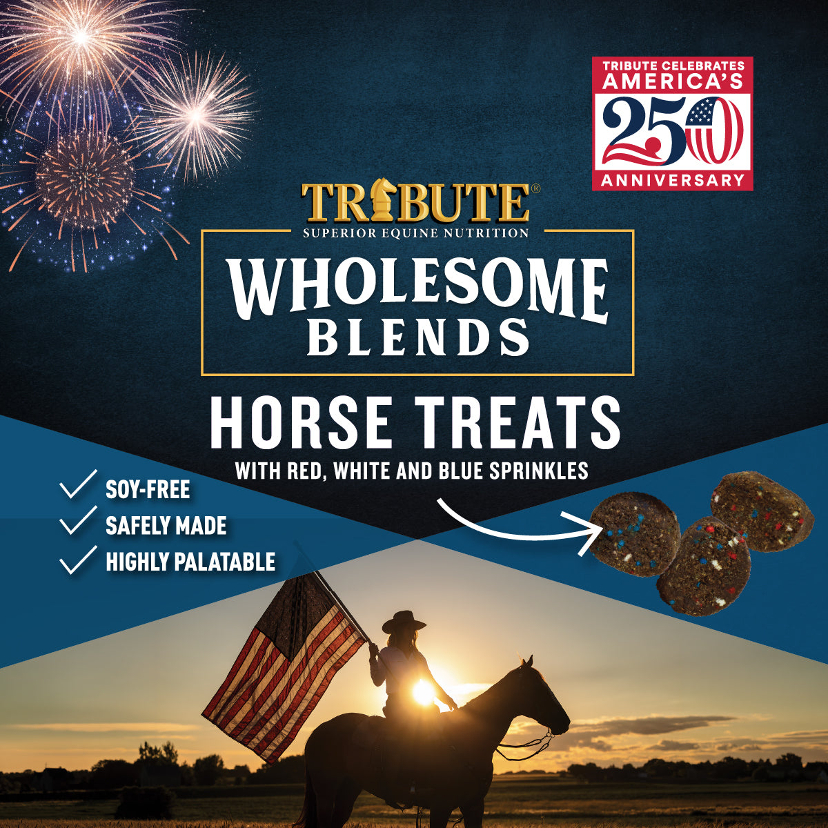 Patriotic Sprinkle Wholesome Blends® Horse Treats