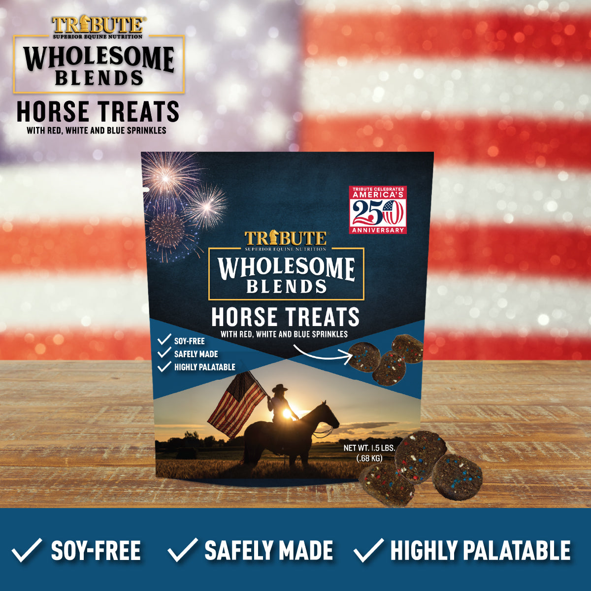 Patriotic Sprinkle Wholesome Blends® Horse Treats