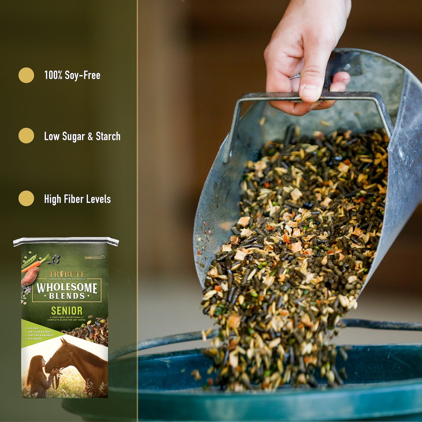 Wholesome Blends® Senior, Soy-Free, Textured, Low NSC Feed