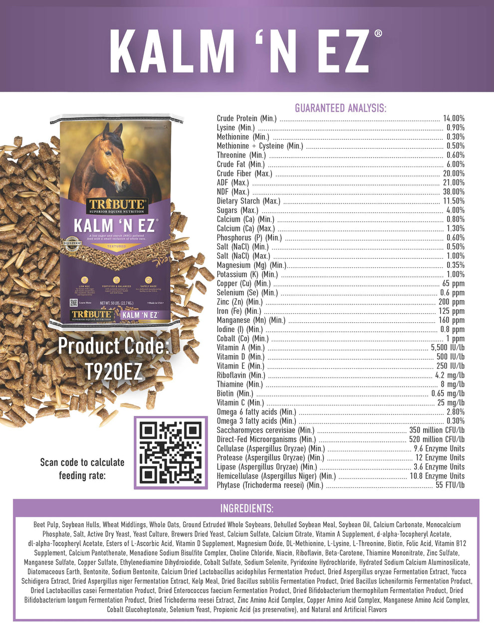 Kalm 'N EZ® Textured Horse Feed