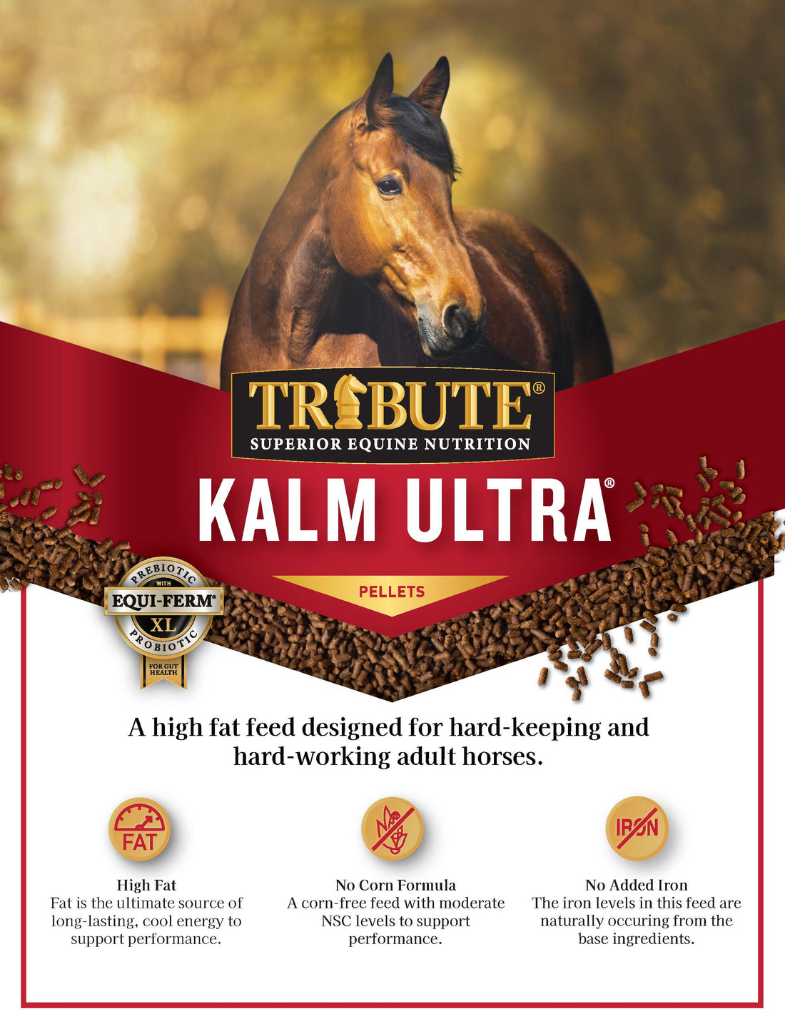 Kalm Ultra® High Fat Horse Feed Tribute Equine Nutrition