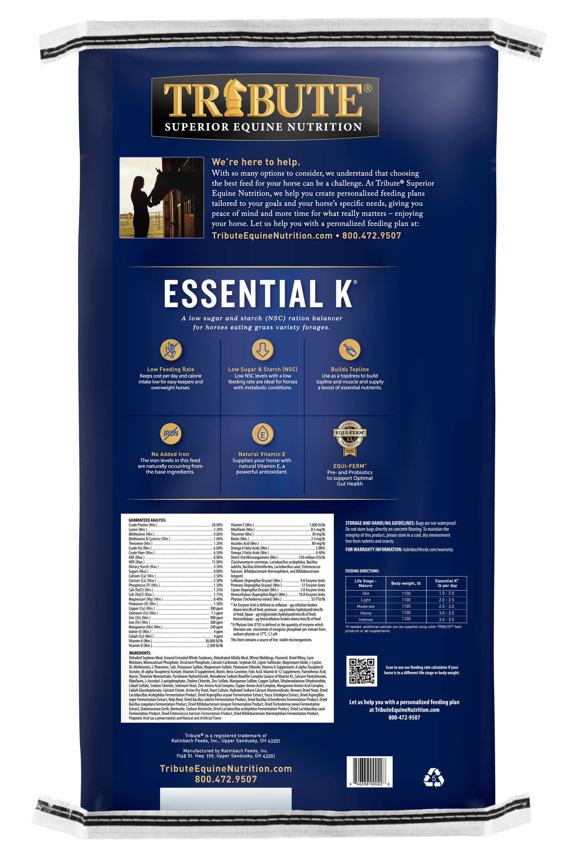 Essential K® Low-NSC Horse Ration Balancer | Tribute® – Tribute