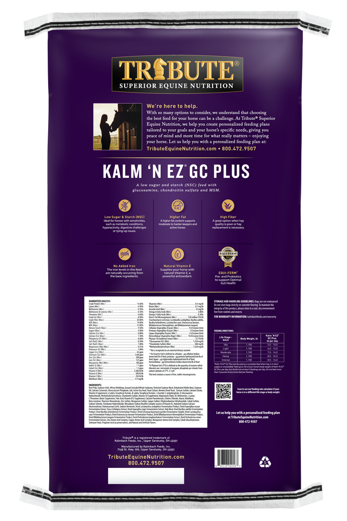 Kalm 'N EZ® GC Plus Horse Feed with Joint Support Tribute Equine