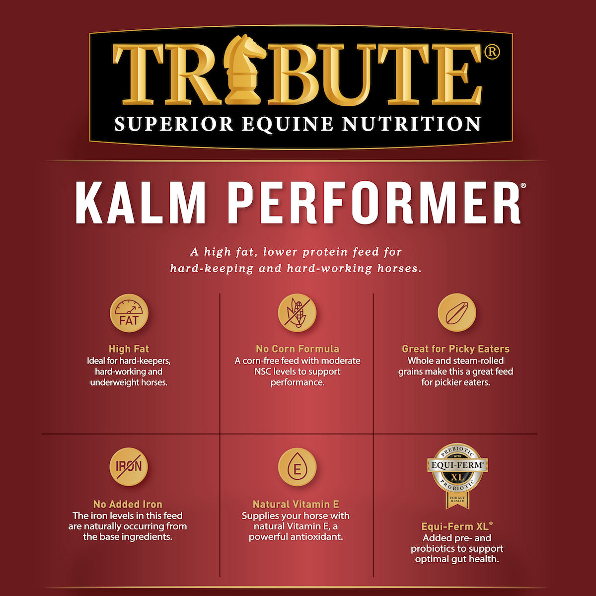 Kalm Performer®, Textured, High Fat Feed