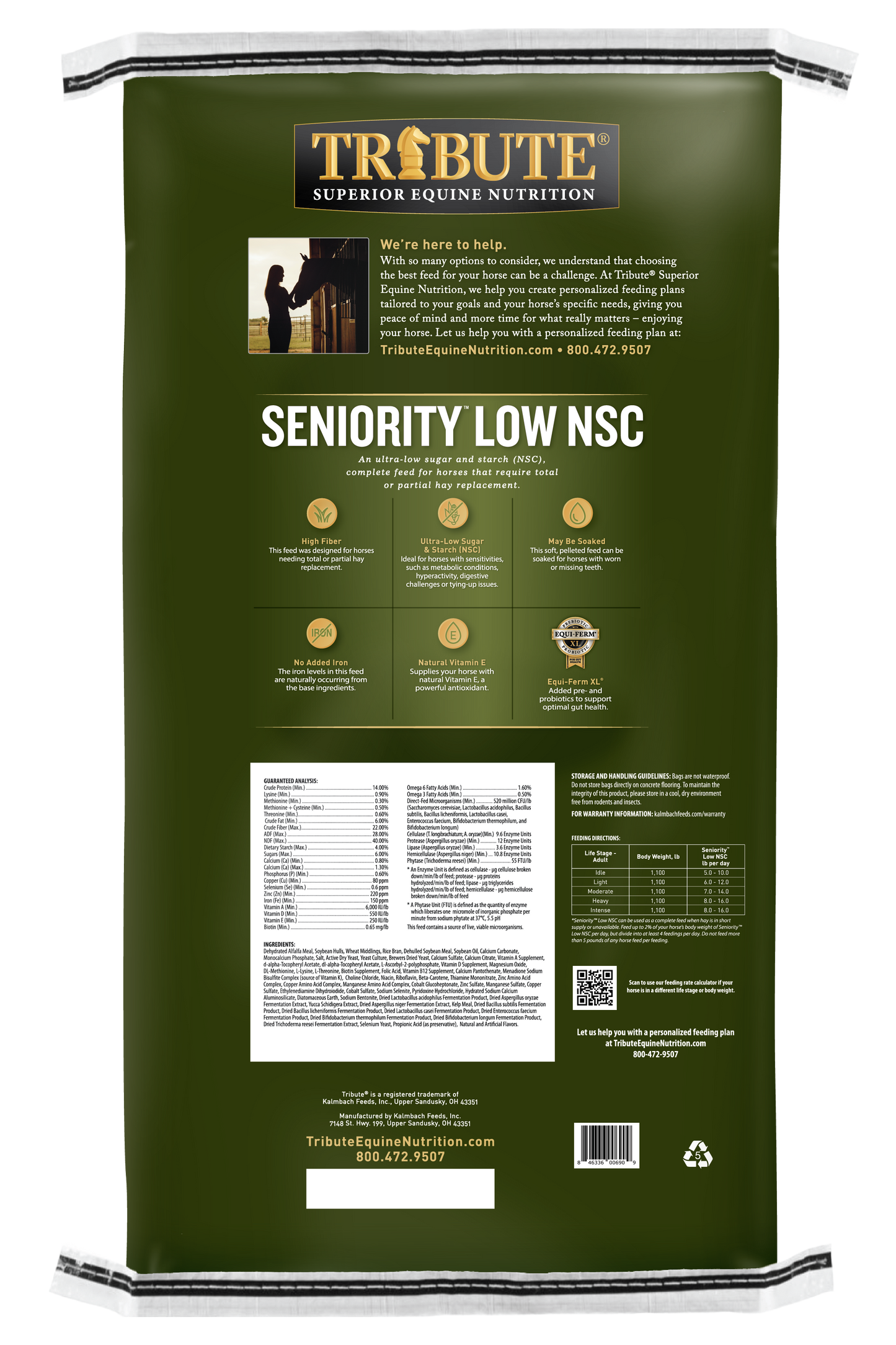 Seniority® Low NSC (10%), Horse Feed